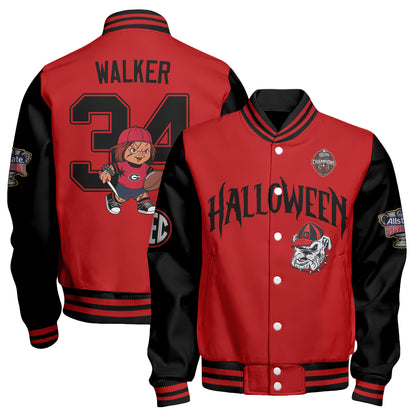 GB x Killer Doll Horror Movie Halloween 2026 Edition Baseball Jacket - Printed