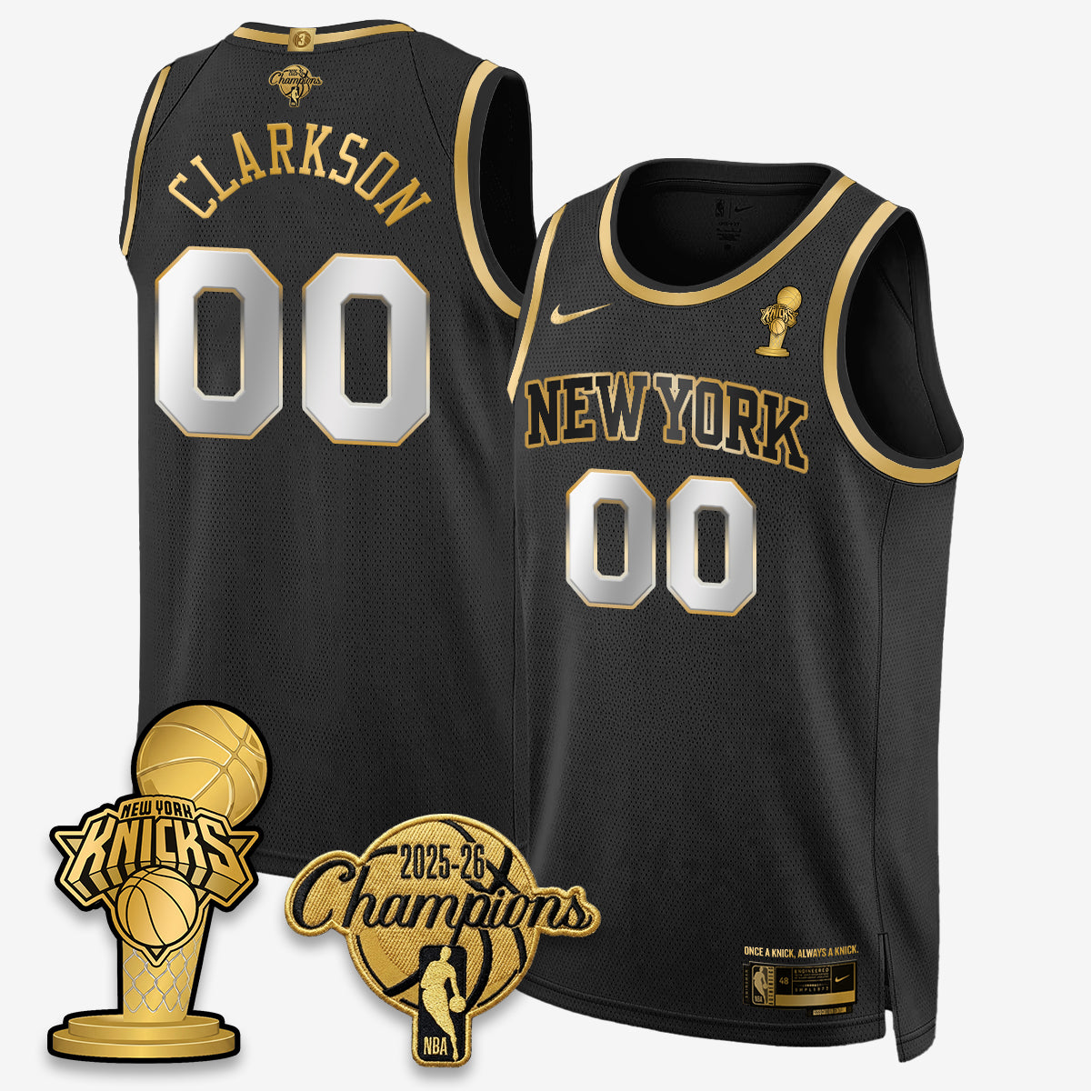 NYK 2026 NBA Champions Gold Edition Vapor Jersey - Stitched n3