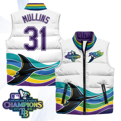 Tampa Bay Rays 2026 AL Champions Limited Puffer Vest - Printed