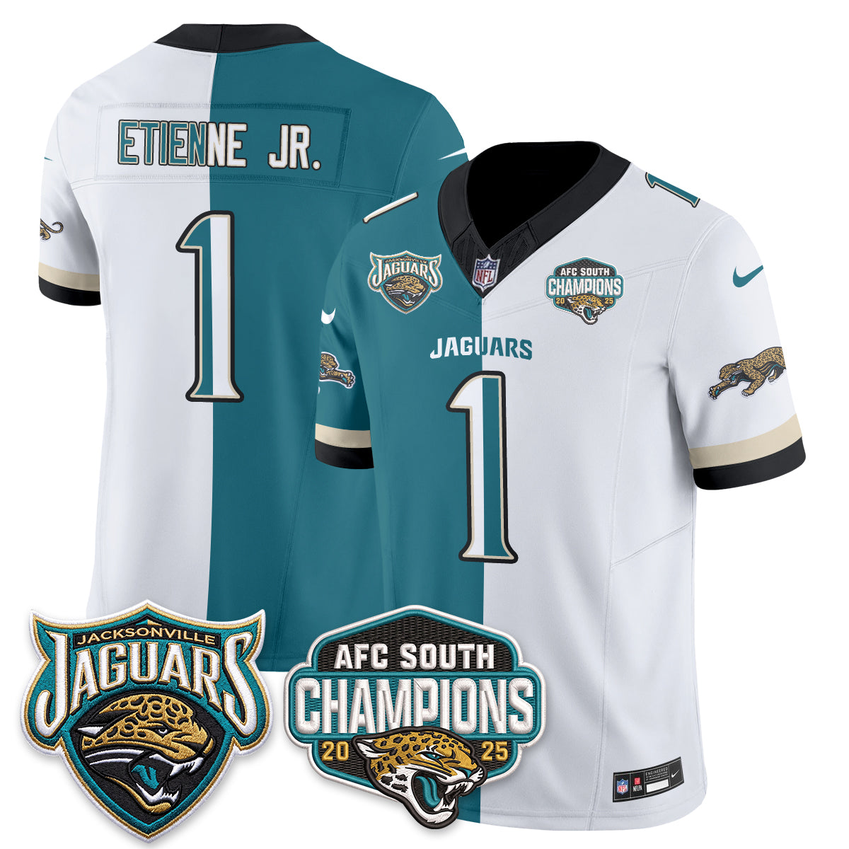 Jacksonville Jaguars Split Edition Vapor Jersey - Stitched