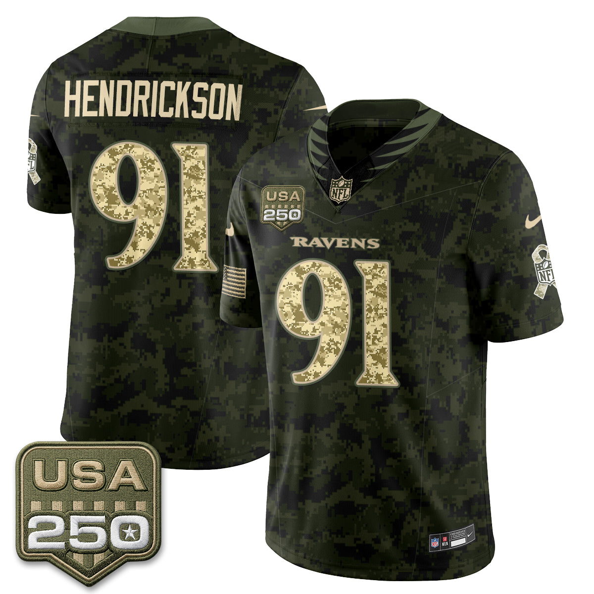 Baltimore Ravens 2026 Salute to Service Vapor Jersey - Stitched