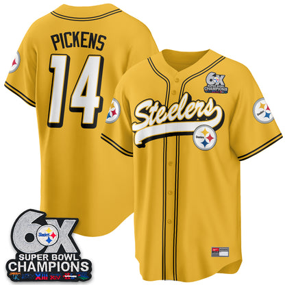 Pittsburgh Steelers 6x SBowl Baseball Vapor Jersey - Stitched