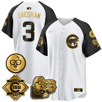 CHC 150th Anniversary Harry Caray Holy Cow Vapor Premier Limited Jersey - All Stitched V3
