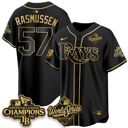 TB 2026 AL Champions Gold Edition Vapor Jersey - Stitched