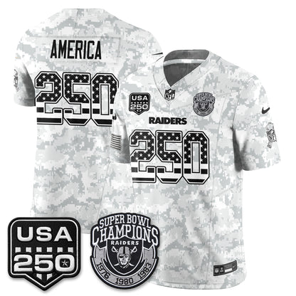 Las Vegas Raiders 2026 Salute to Service Edition Vapor Jersey - Stitched