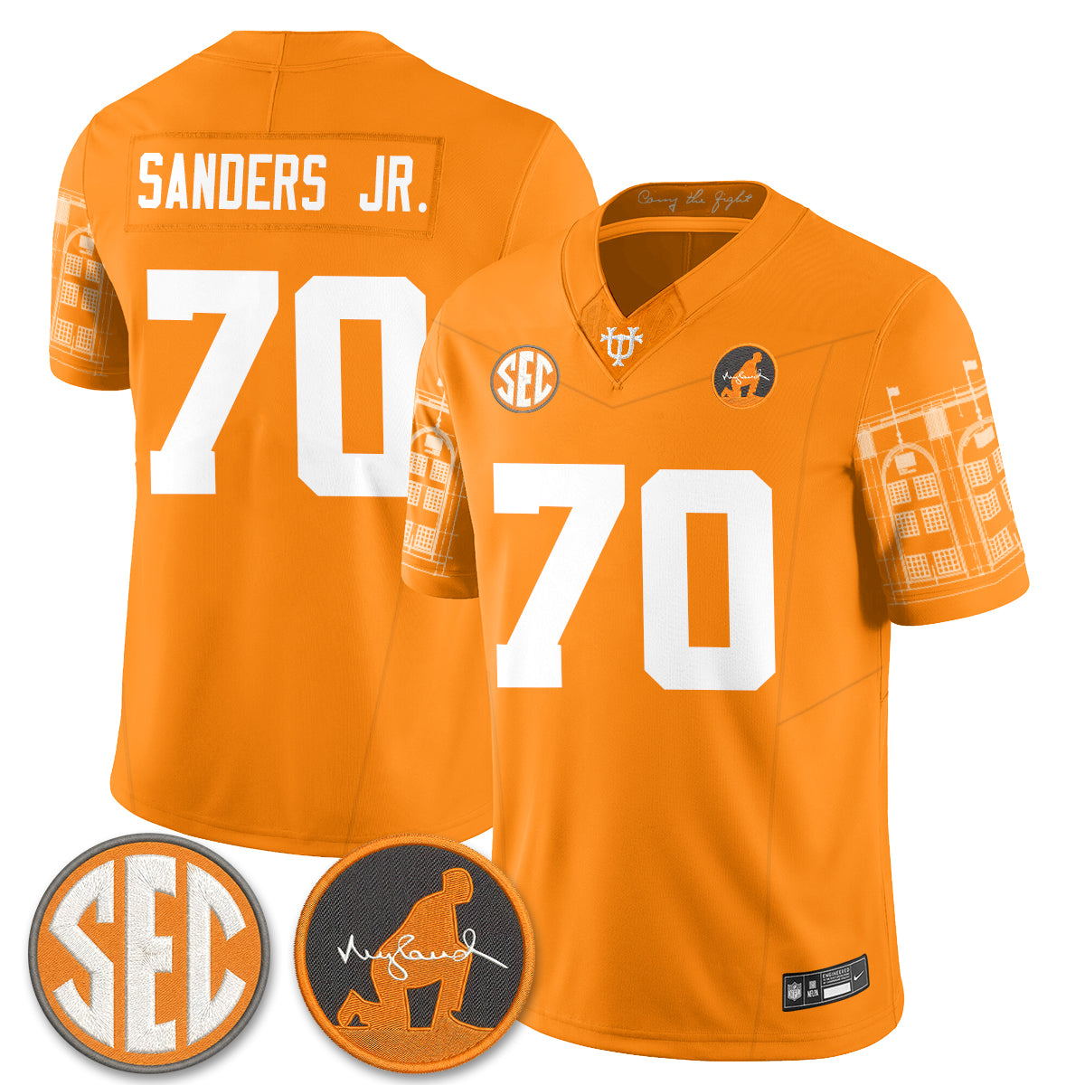 Tennessee Volunteers Built from Legacy Jersey - Stitched
