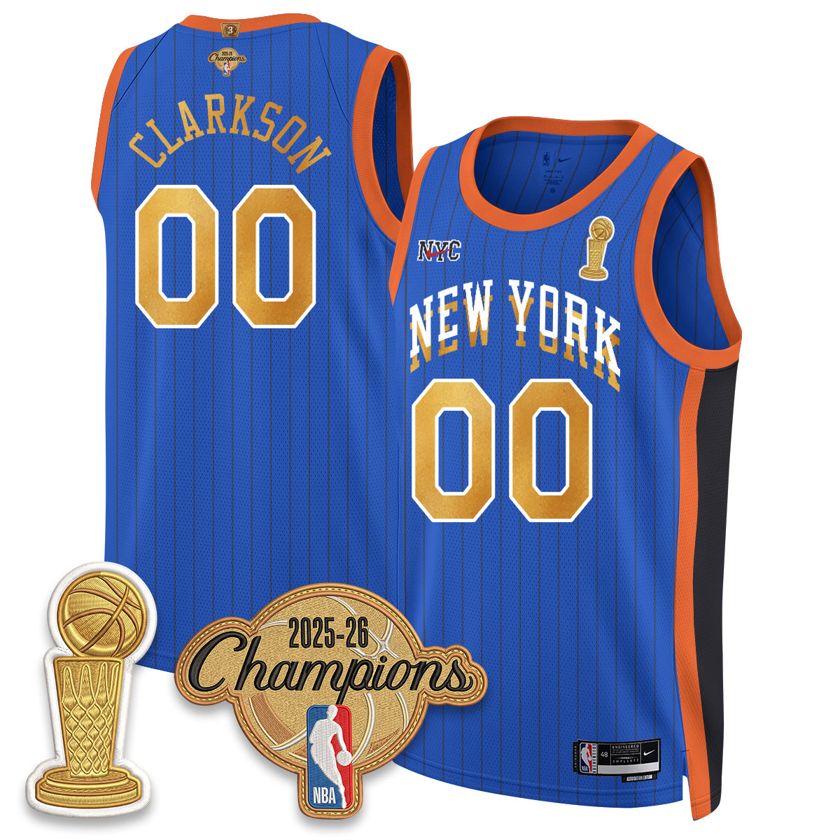 NYK Champions Night Vapor Jersey - Stitched