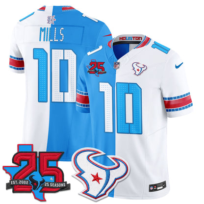 Houston Texans 2026 Rivalries Split Vapor Jersey - Stitched