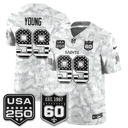 New Orleans Saints 2026 Salute to Service Vapor Jersey - Stitched