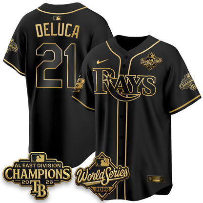 TB 2026 AL Champions Gold Edition Vapor Jersey - Stitched
