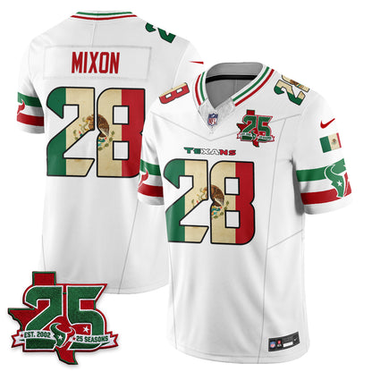 Houston Texans 25 Seasons Mexico Style Vapor Jersey - Stitched