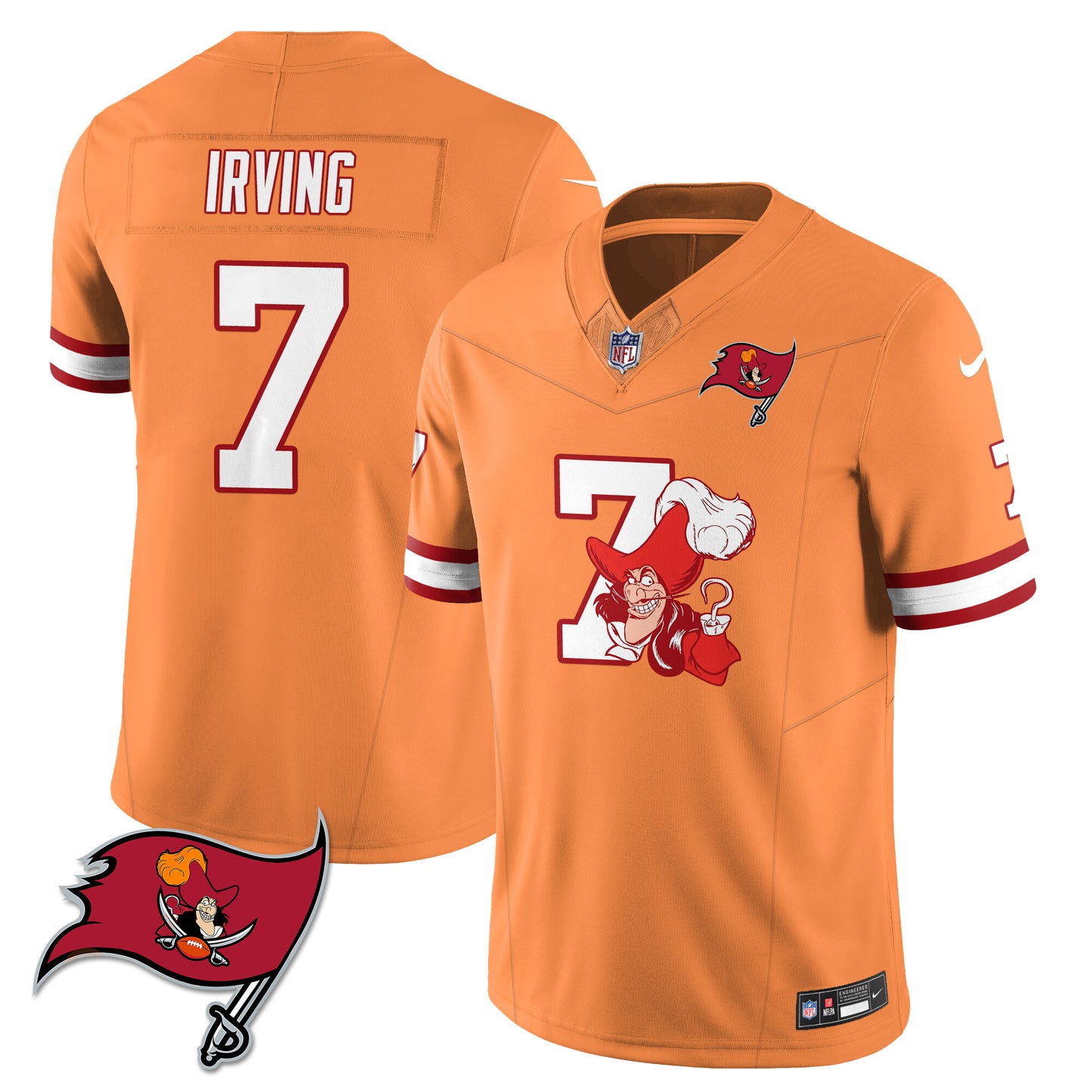 Tampa Bay Buccaneers x Red Coat Captain Edition Vapor Jersey - Stitched