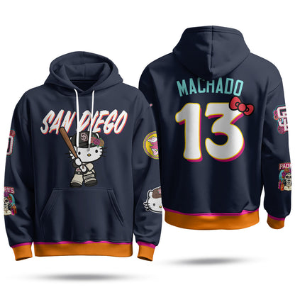 San Diego Padres x Meow KT Fleece Hoodie - Printed