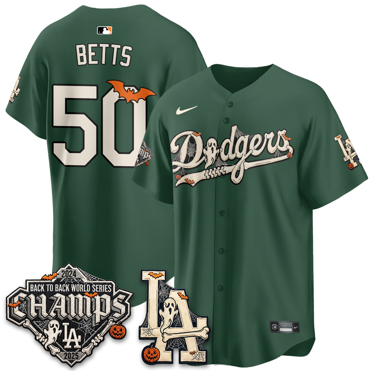 Los Angeles Dodgers Halloween 2026 Vapor Jersey - Stitched