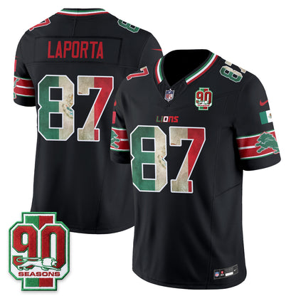 Detroit Lions Mexico Edition Vapor Jersey - Stitched