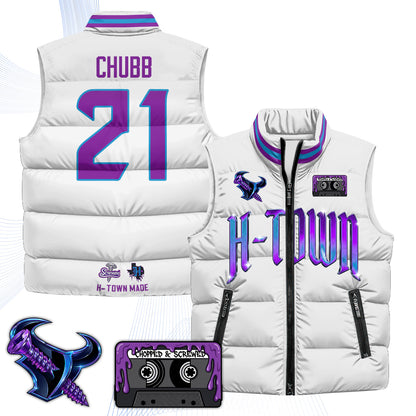 HOU "Screwcity" Puffer Vest - Printed