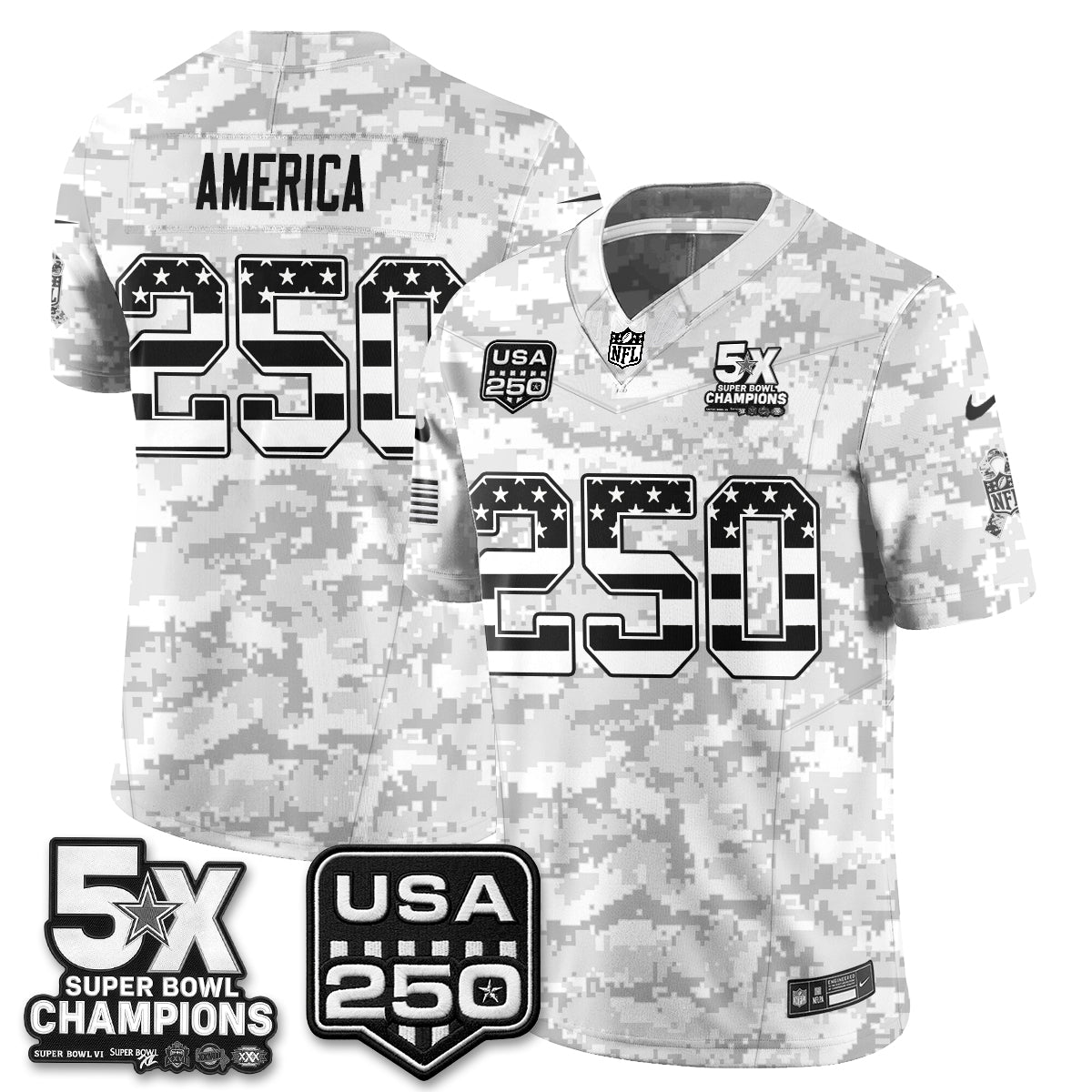 Dallas Cowboys 2026 Salute to Service Edition Vapor Jersey V2- Stitched