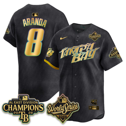 TB 2026 AL Champions Gold Edition Vapor Jersey - Stitched