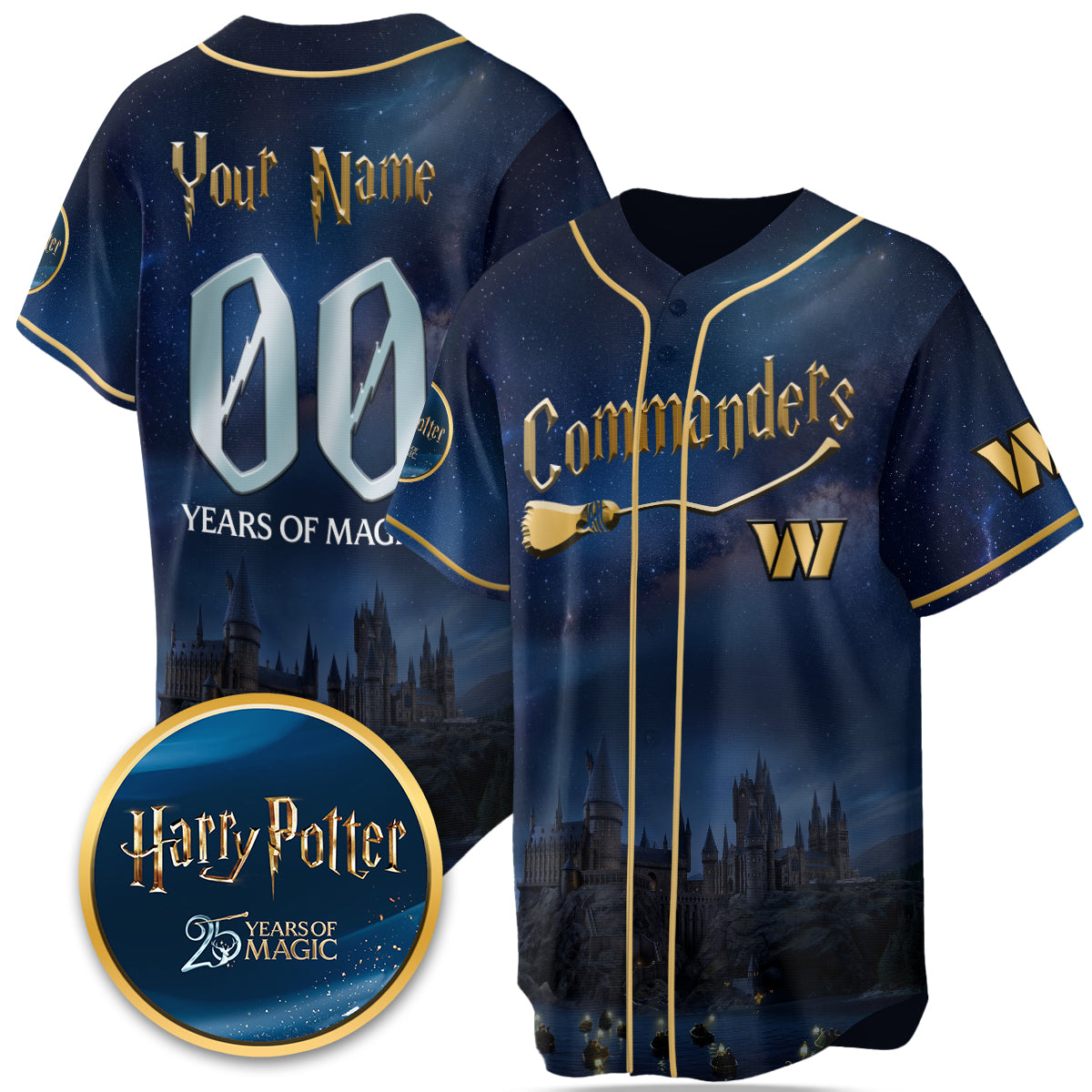 Football Team x HP 25 Years of Magic Limited Edition Custom Jersey - Printed