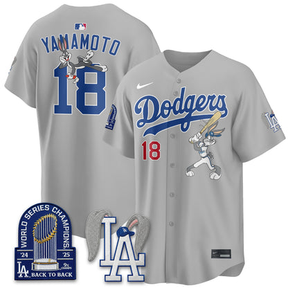 Los Angeles Dodgers Bunny Edition Vapor Jersey - Stitched