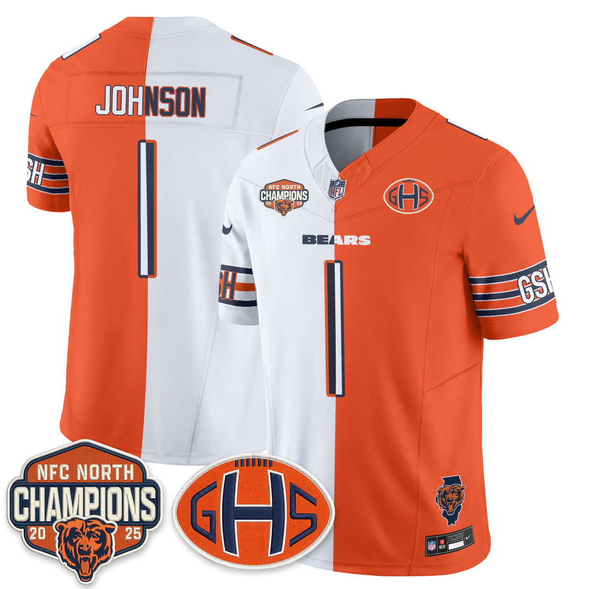 Chicago Bears 2026 Split Edition Vapor Jersey - Stitched