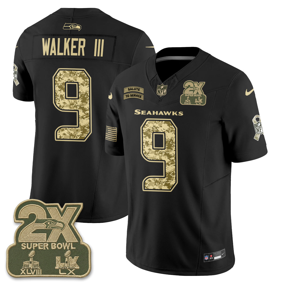 SEA 2026 Salute to Service Vapor Jersey - Stitched