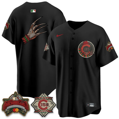 Chicago Cubs A Nightmare on Wrigley Field Edition Vapor Jersey - Stitched