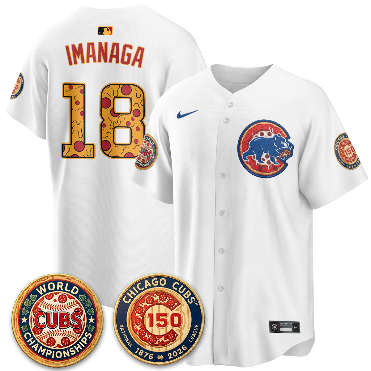 Chicago Cubs Deep Dish Pizza Vapor Limited Jersey - Stitched