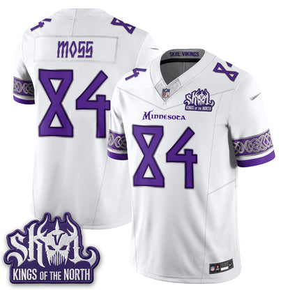 MIN Fangear Edition Warrior Skol Patch Vikings Font Vapor Jersey - Stitched