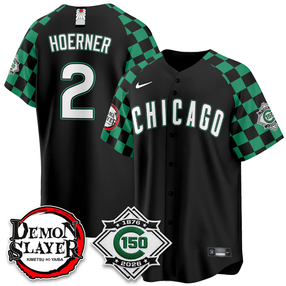 Chicago Cubs Demon Slayer Vapor Limited Jersey - Stitched