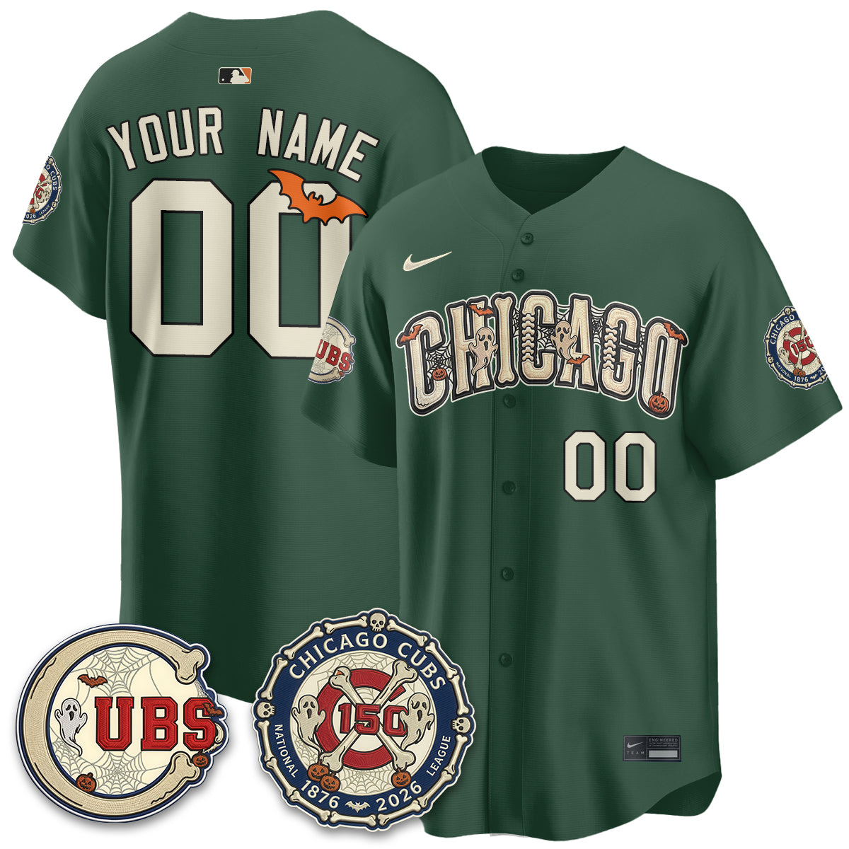 Chicago Cubs Halloween 2026 Vapor Limited Custom Jersey - Stitched