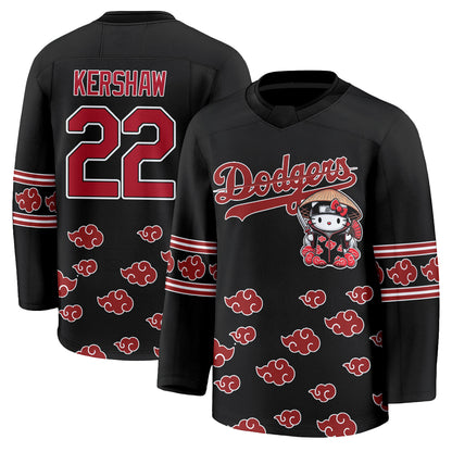 Los Angeles Dodgers Akatsuki Edition Vapor Hockey Jersey - Stitched
