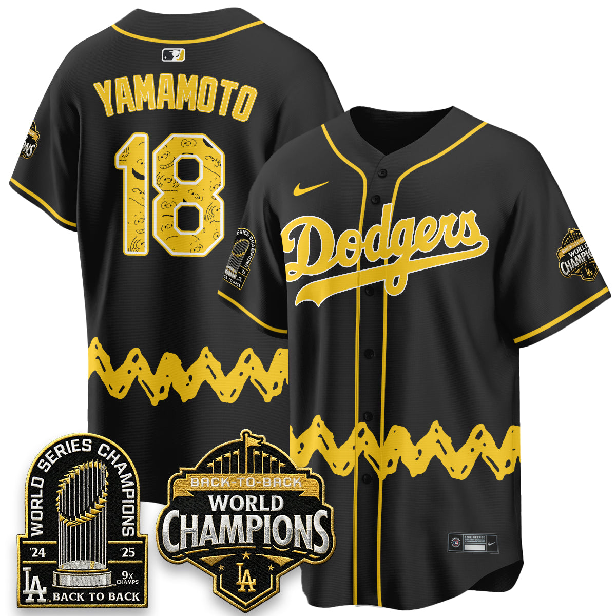 Los Angeles Dodgers x P-nuts Style Vapor Jersey - Stitched