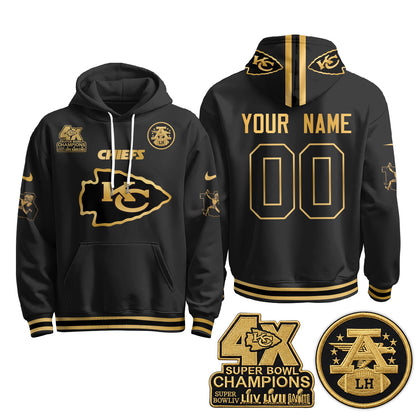 KC 4X Champs Gold Edition Custom Fleece Hoodie - Printed