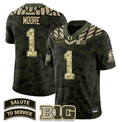 Oregon Ducks 2026 Salute to Service Vapor Jersey - Stitched