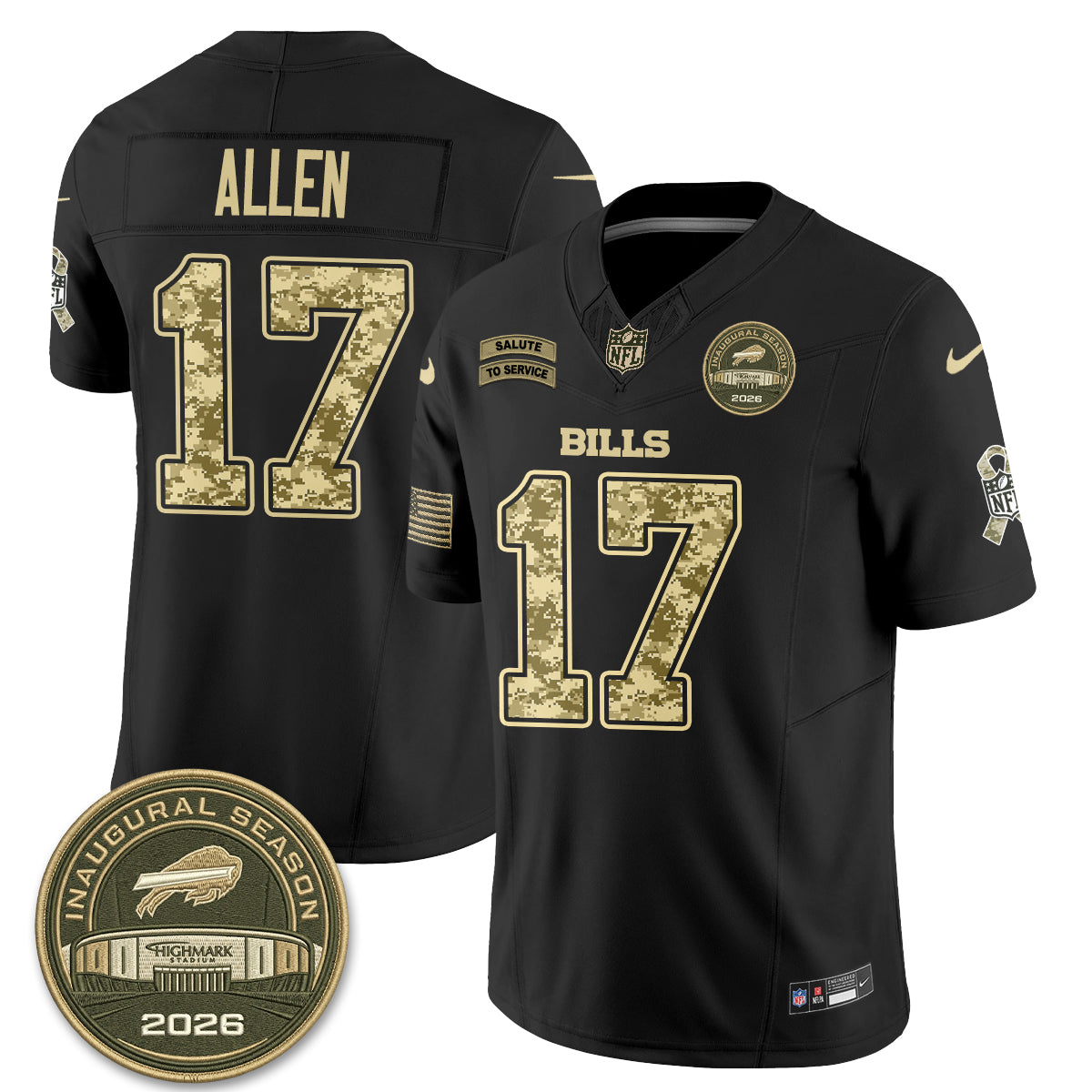 Buffalo Bills 2026 Salute to Service Edition Vapor Jersey V2- Stitched