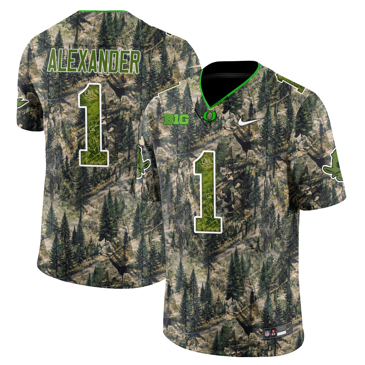Oregon Ducks Camouflage 2026 Edition Vapor Jersey - Stitched