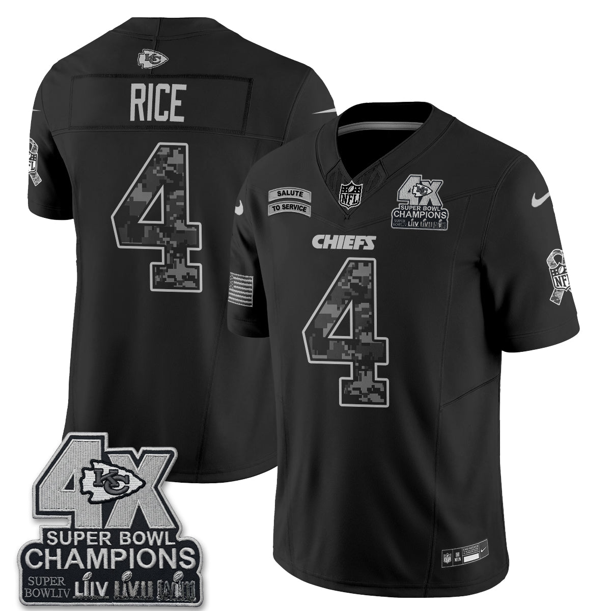 KC 2026 Salute to Service Vapor Jersey V2- Stitched