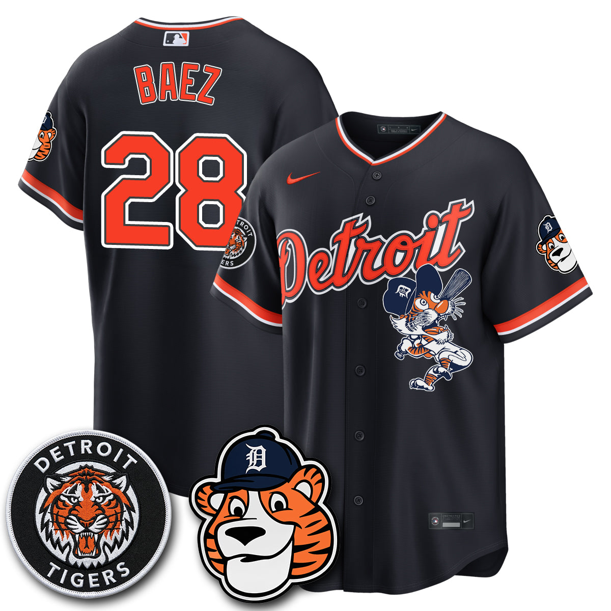 Detroit Tigers Paws Edition Vapor Limited Jersey - Stitched