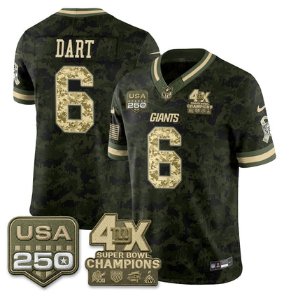 New York Giants 2026 Salute To Service Vapor Jersey - Stitched