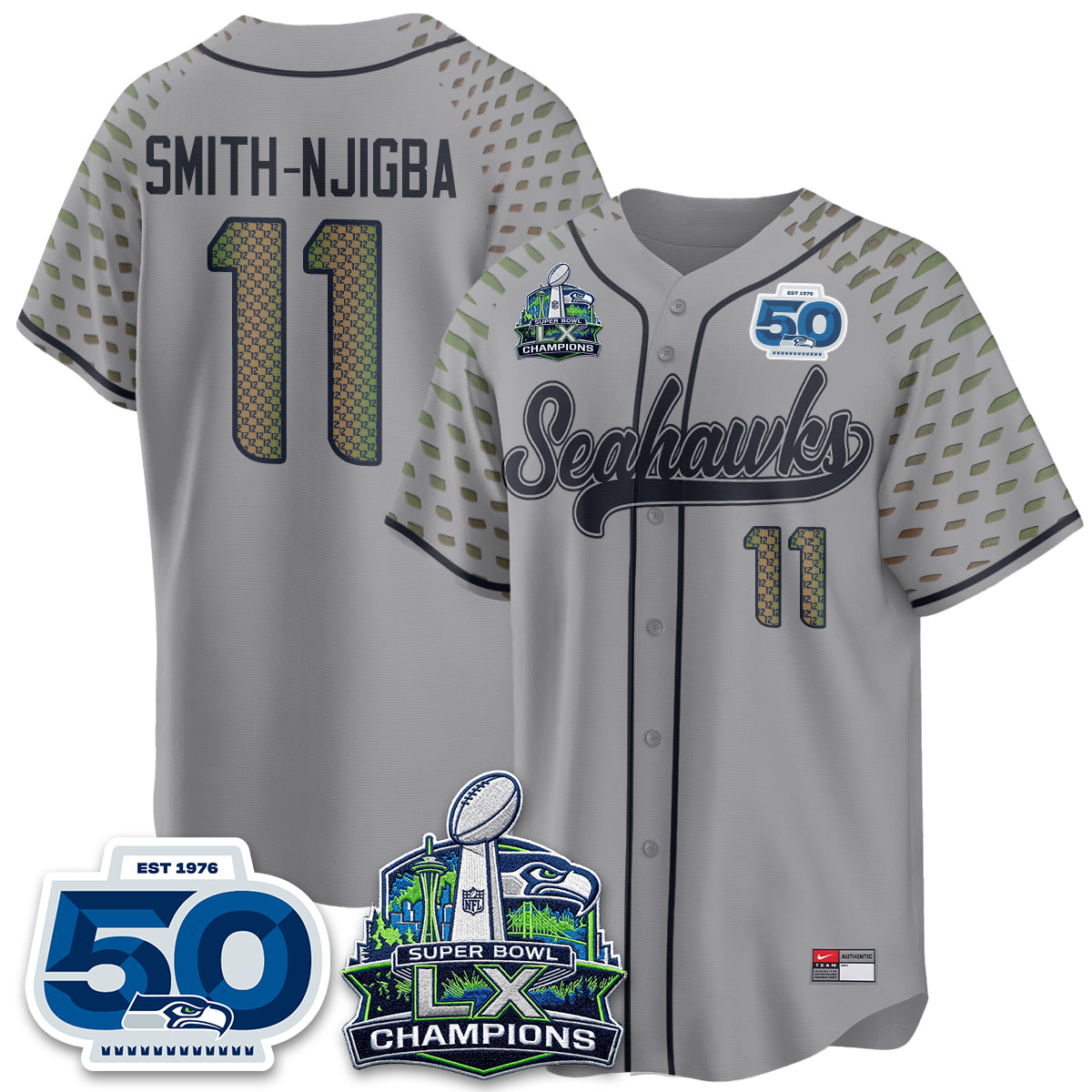 SEA SB LX Champs Vapor Baseball Jersey - Stitch