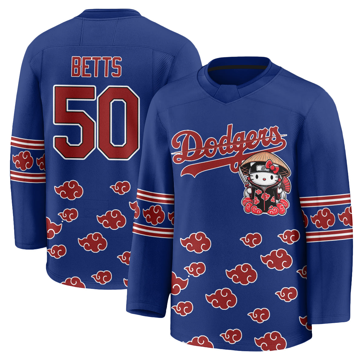 Los Angeles Dodgers Akatsuki Edition Vapor Hockey Jersey - Stitched