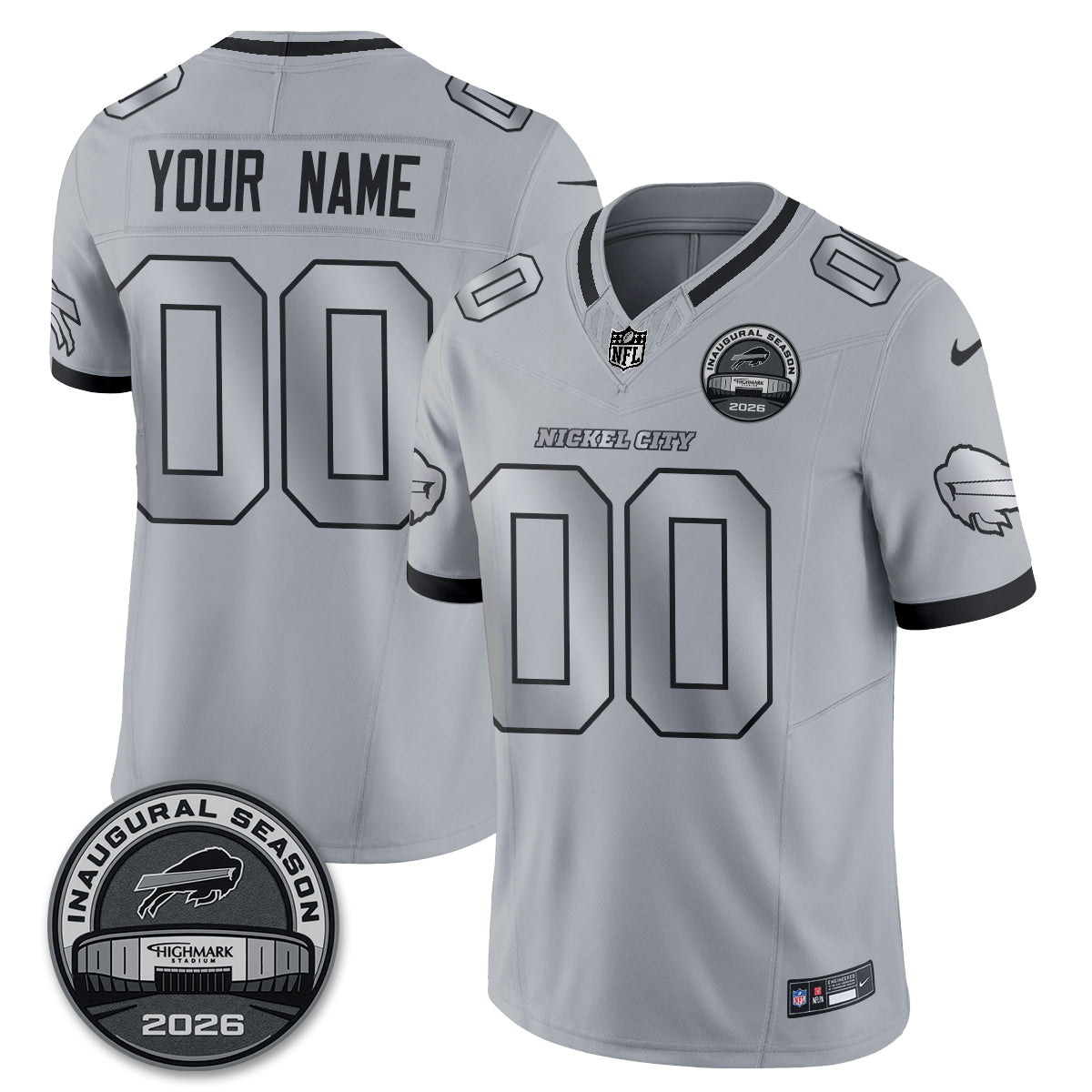 Buffalo Bills Nickel City Edition Vapor Custom Jersey - Stitched