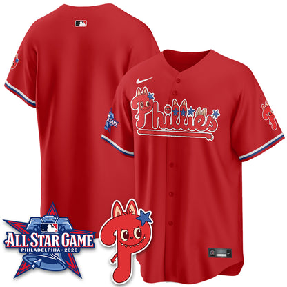 Philadelphia Phillies Fanged Rabbit Doll  Vapor Limited Jersey - Stitched