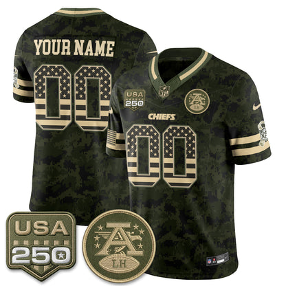 Kansas City Chiefs 2026 Salute to Service Vapor Custom Jersey - Stitched