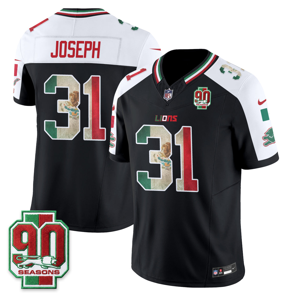 Detroit Lions Mexico Edition Vapor Jersey - Stitched
