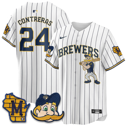 Milwaukee Brewers Bernie Edition Vapor Jersey - Stitched