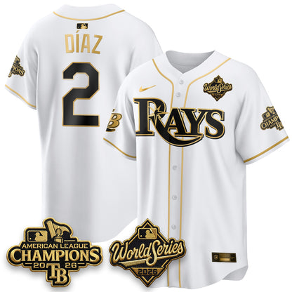 TB 2026 AL Champions Gold Edition Vapor Jersey - Stitched
