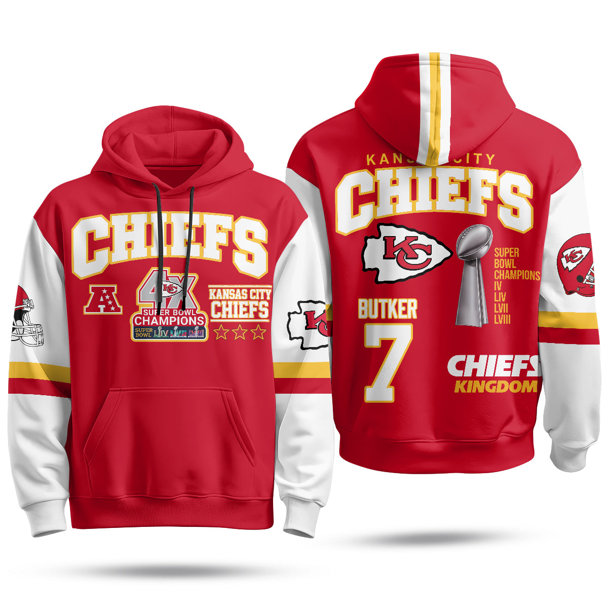 KC 4X Champs Gold Edition Fleece Hoodie - Printed