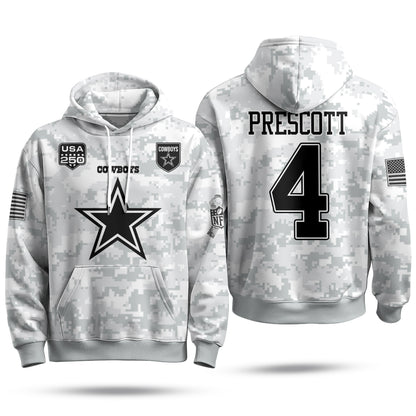 DAL 2026 Salute To Service Edition Pullover Hoodie - Printed